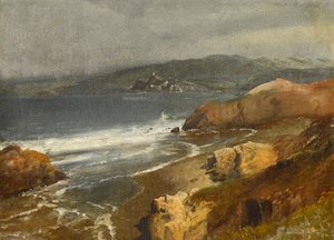 Pacific Coast, Cal. or View toward Point Bonita Lighthouse by Albert Bierstadt