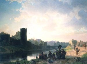 River Estuary by Albert Bierstadt