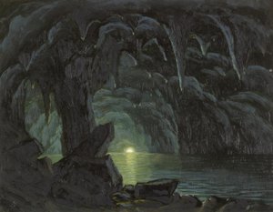 The Blue Grotto, Capri by Albert Bierstadt