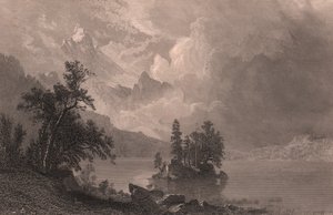 View of Lake Esther, Sierra Nevada, California, United States, Steel Engraving by Robert Hinshelwood after Painting by Albert Bierstadt by Albert Bierstadt