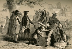 Penns Treaty with the Indians by Albert Bobbett