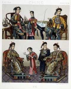Chinese Aristocracy - in “Le Costume Historique” by Racinet by Albert Charles August Racinet