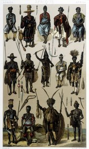 Costumes of Guinea, Senegal and Gabon. Illustration in 