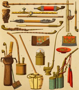 Pipe and Objects Used by Smokers, from The Complete Costume History, First Volume