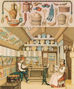 Wooden House in Sweden, Illustration from The Complete Costume History