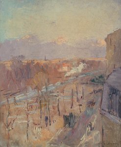 The Avenue in Paris after a Storm by Albert Charles Lebourg