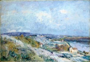The Fields of Herblay in Springtime by Albert Charles Lebourg
