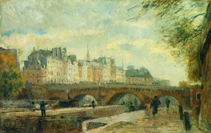The New Bridge of the City by Albert Charles Lebourg