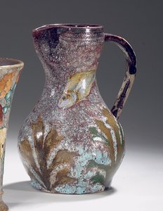 Aquatic Pitcher, Manufactured by Sevres, c.1900 by Albert Dammouse