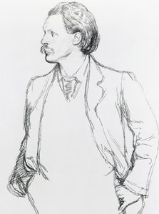 Portrait of George Gissing by Albert Daniel Rutherston