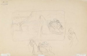 Burned Village, Sketch by Albert Edelfelt