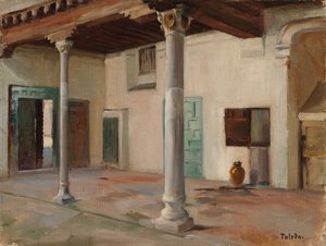 Courtyard in Toledo by Albert Edelfelt