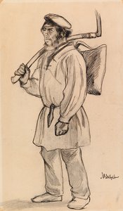 Haymaker from Häme, study for At the Gate