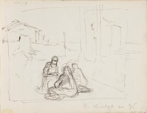 Character Sketches in a Landscape by Albert Edelfelt