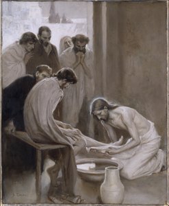 Jesus Washing the Feet of His Disciples by Albert Edelfelt