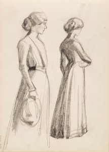 Two Female Figures by Albert Edelfelt