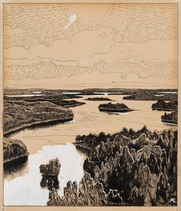 Lake Saimaa from the Poem The Fifth of July by Albert Edelfelt