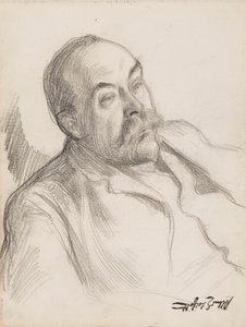 Portrait of a Man, Sketch by Albert Edelfelt