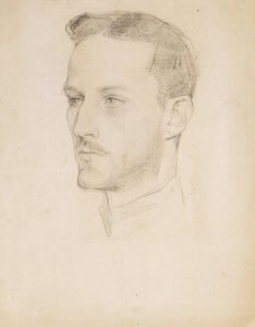 Portrait Study of Prince Carl, Head by Albert Edelfelt