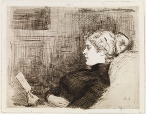 Portrait of Marie Hagelstam (von Heiroth) by Albert Edelfelt