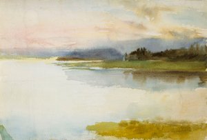Seashore in the Evening; Landscape, Evening by Albert Edelfelt