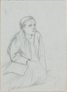 Sketch for Christ and Mary Magdalene, a Finnish Legend by Albert Edelfelt