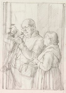 Study for the Illustration of the Little Genius by Albert Edelfelt