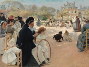 The Luxembourg Gardens, Paris by Albert Edelfelt
