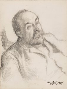 Portrait of a Man, Sketch by Albert Edelfelt