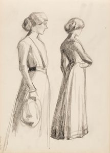 Two Female Figures by Albert Edelfelt