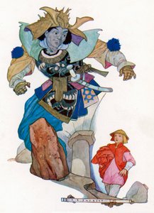 Aladdin Happened to Rub His Ring, and Instantly a Genie of Enormous Stature and a Most Horrid by Albert Edward Jackson