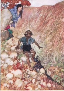 Down he went like the brave little man as he was, from The Water Babies by Albert Edward Jackson