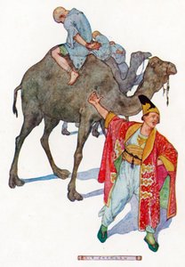 Mounted Each on a Camel, Faces Towards the Tail