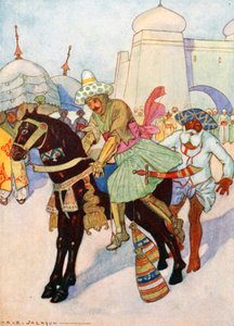 The Enchanted Horse. The Prince Mounted Without the Assistance of the Hindu, Turned the Peg by Albert Edward Jackson