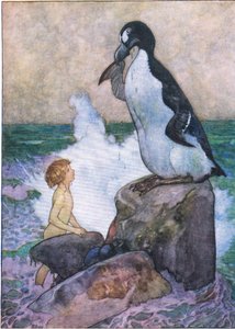 The Poor Old Garfowl Began to Cry Tears of Pure Oil, from The Water Babies