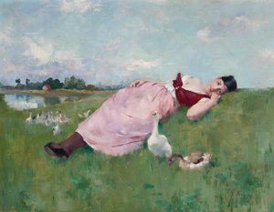 The Goose Girl by Albert Emile Artigue