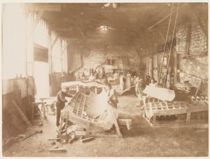 Men Shaping Sheets of Copper for the Construction of the Statue of Liberty, Paris by Albert Fernique