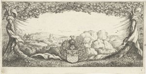 Cartouche with Landscape by Albert Flamen