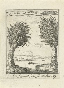 Two Palm Trees, Separate (Moralizing Love Emblems) by Albert Flamen