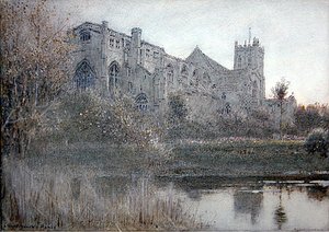 Christchurch, Hampshire by Albert Goodwin