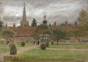 Long Alley Almshouses, Abingdon by Albert Goodwin