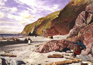 Lynmouth, Devon, the Story of the Shipwreck by Albert Goodwin