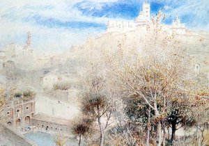 The Fonte Branda, Siena by Albert Goodwin