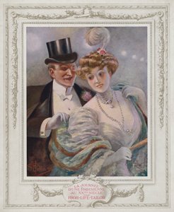 Belle Epoque Paris, Fashionable Lady with Her Admirer by Albert Guillaume