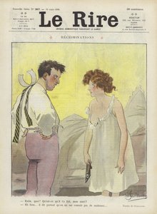 Recriminations. Illustration for Le Rire by Albert Guillaume