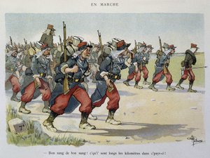 Walking - The Army Seen by Albert Guillaume (1873-1942), Circa 1900