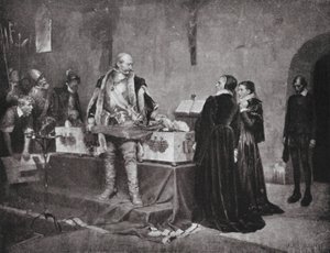 Duke Charles Insulting the Corpse of His Enemy Fleming by Albert Gustaf Aristides (after) Edelfelt