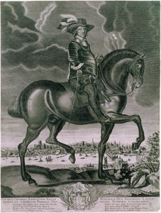 Equestrian portrait of Oliver Cromwell by Albert Haelwegh