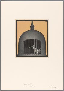 Design for a Political Cartoon with a Caged Peace Dove: Future