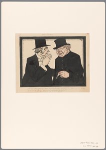 Design for a Political Cartoon on the Old Age Act: Among Brothers by Albert Hahn (I)